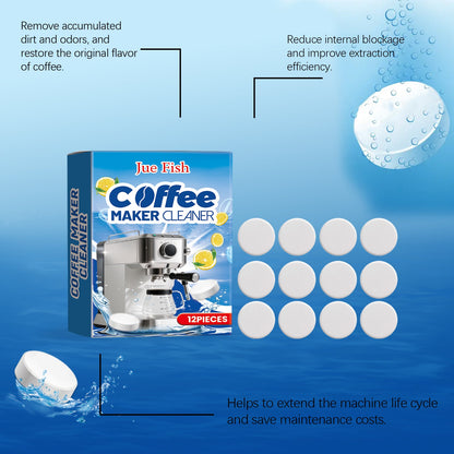 Jue Fish Coffee machine cleaning tablets Coffee machine stain removal filter cleaning tablets for household use