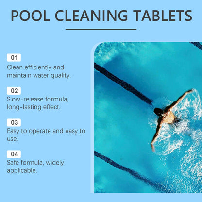 MoonSpry Pool cleaning slow-release tablets Swimming pool water decontamination, deodorization, and multi-functional cleaning effervescent tablets