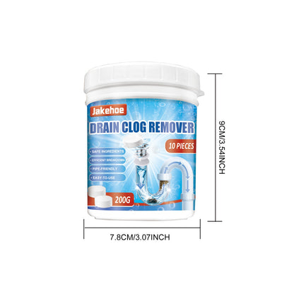 Jakehoe Drain Cleaning Tablets Kitchen and toilet drain pipes are clogged; cleaning, unclogging, and eliminating odors