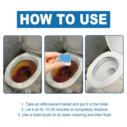 Jakehoe Toilet cleaning tablets Multi-effect stain remover, descaler, urine stain remover, toilet cleaner, deodorizer, odor eliminator, fresh scent