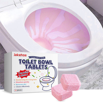 Jakehoe Toilet Effervescent Tablets Toilet cleaner for removing odors, yellow stains, dirt, and urine marks; toilet bowl cleaning tablets