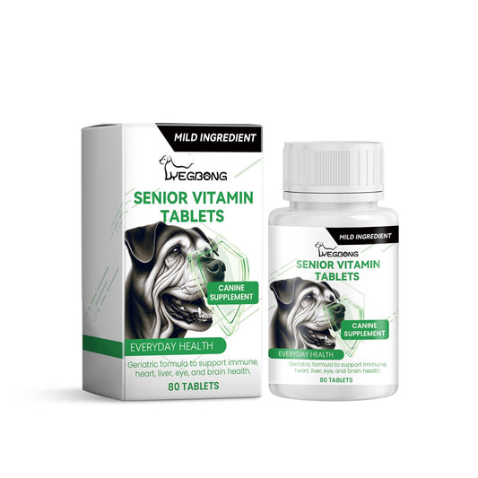 Yegbong Nutritional Vitamin Tablets for Middle-Aged and Elderly Dogs Provides comprehensive nutritional support to promote health and wellness food
