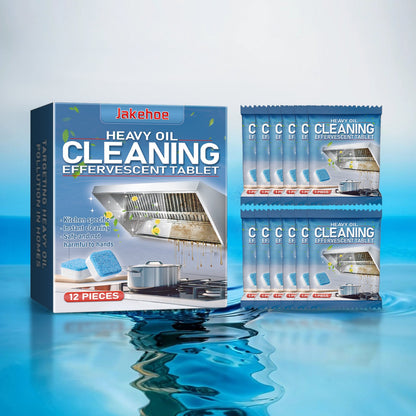 Jakehoe Kitchen cleaning effervescent tablets（Boxed） Multi-purpose cleaning tablets for kitchen grease and range hood cleaning