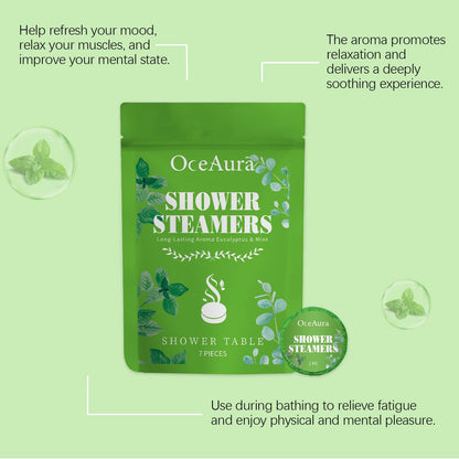 OceAura Mint-scented bath fragrance tablets Gentle cleansing and comfort for the body and skin, alleviating discomfort with aromatherapy tablets