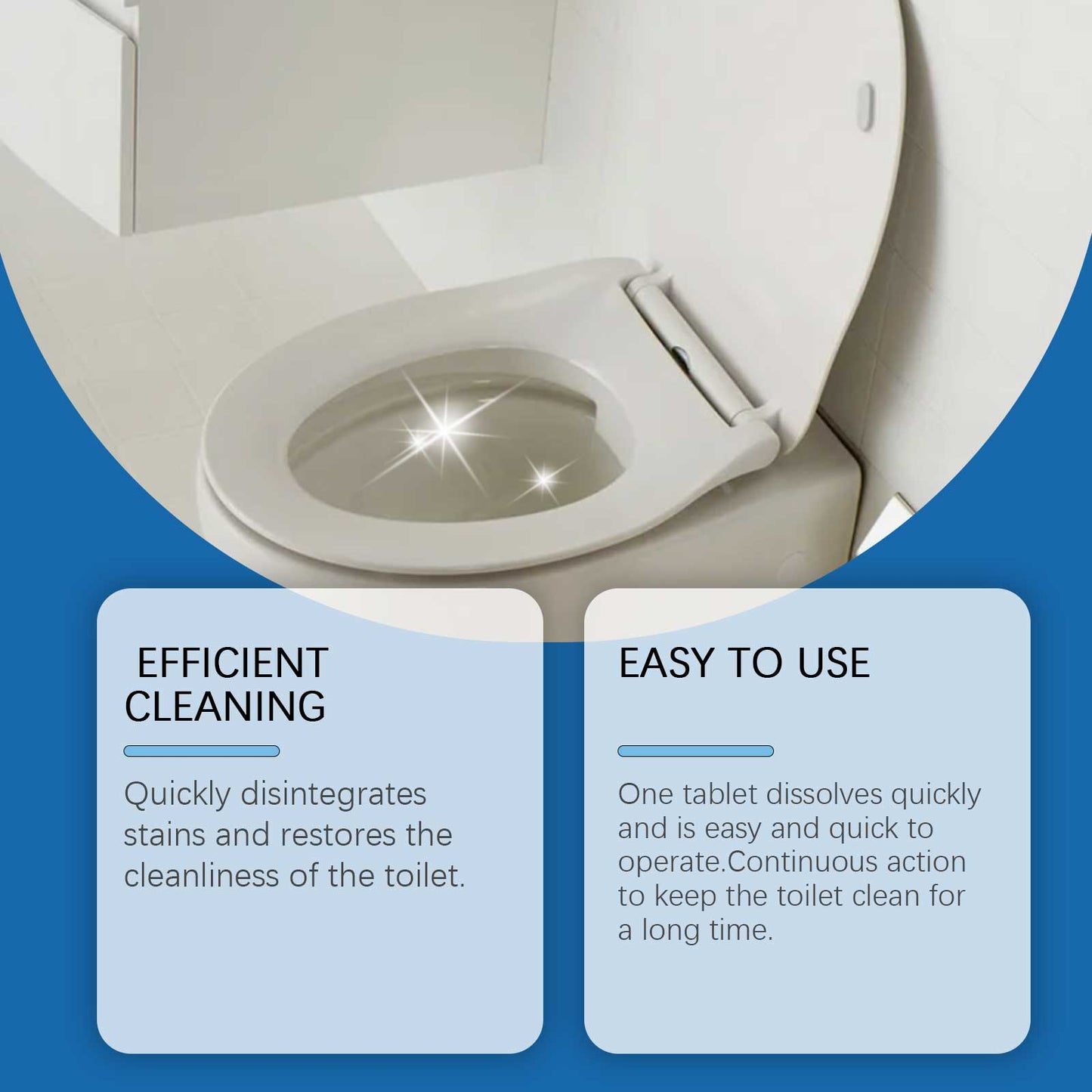 Jakehoe Toilet cleaning effervescent tablets Toilet cleaner removes odors, removes scale and yellowing, and provides long-lasting fresh air