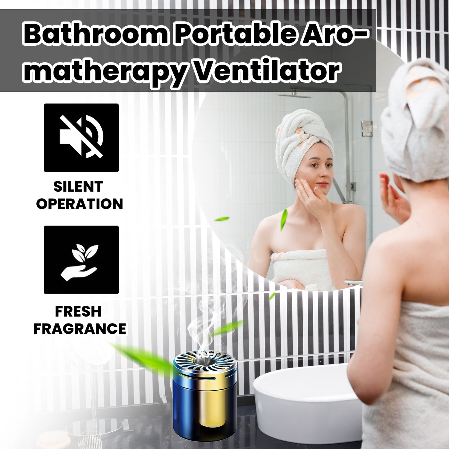 Jue-Fish Portable Bathroom Ventilation Aromatherapy Device Car-mounted aromatherapy deodorizing fragrance ornament for bathroom and bedroom