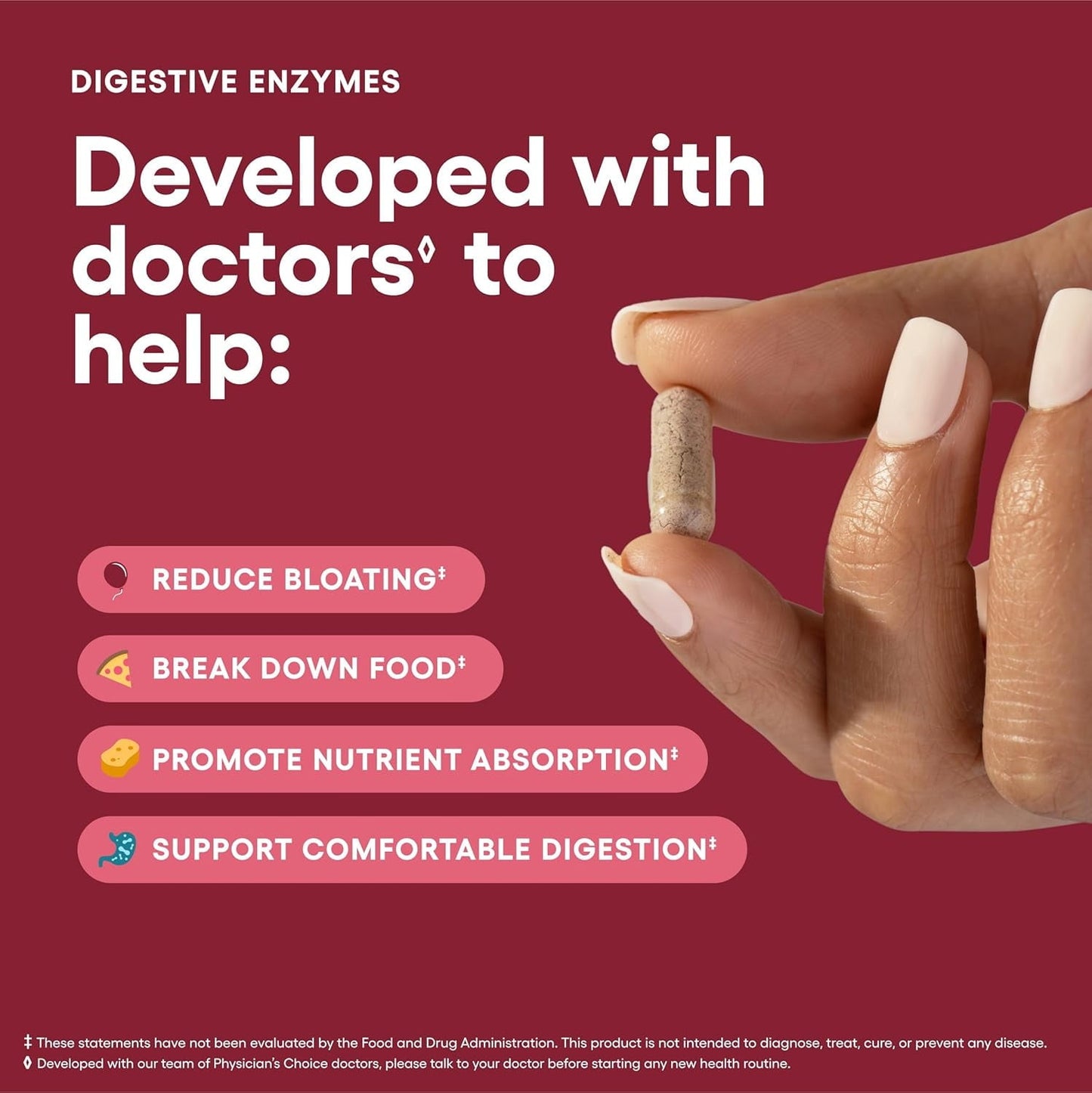 Physician's Choice Digestive Enzymes, Digestive & Gut Health, Bloating & Meal Time Discomfort, Men and Women, 30 Count-Shop