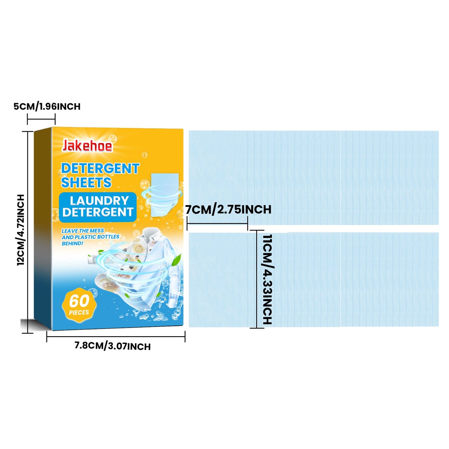 Jakehoe Laundry tablets Deeply cleans clothes, protects fabrics, prevents color bleeding, removes odors, and provides a long-lasting fresh scent with laundry sheets