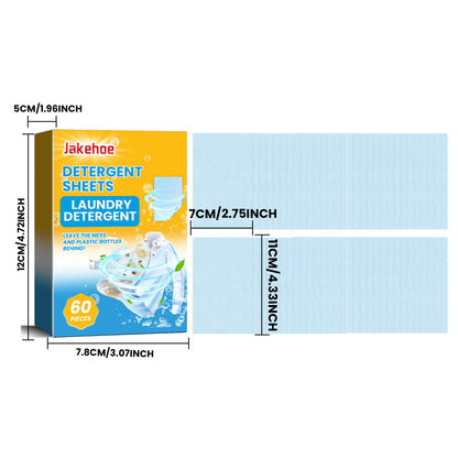 Jakehoe Laundry tablets Deeply cleans clothes, protects fabrics, prevents color bleeding, removes odors, and provides a long-lasting fresh scent with laundry sheets