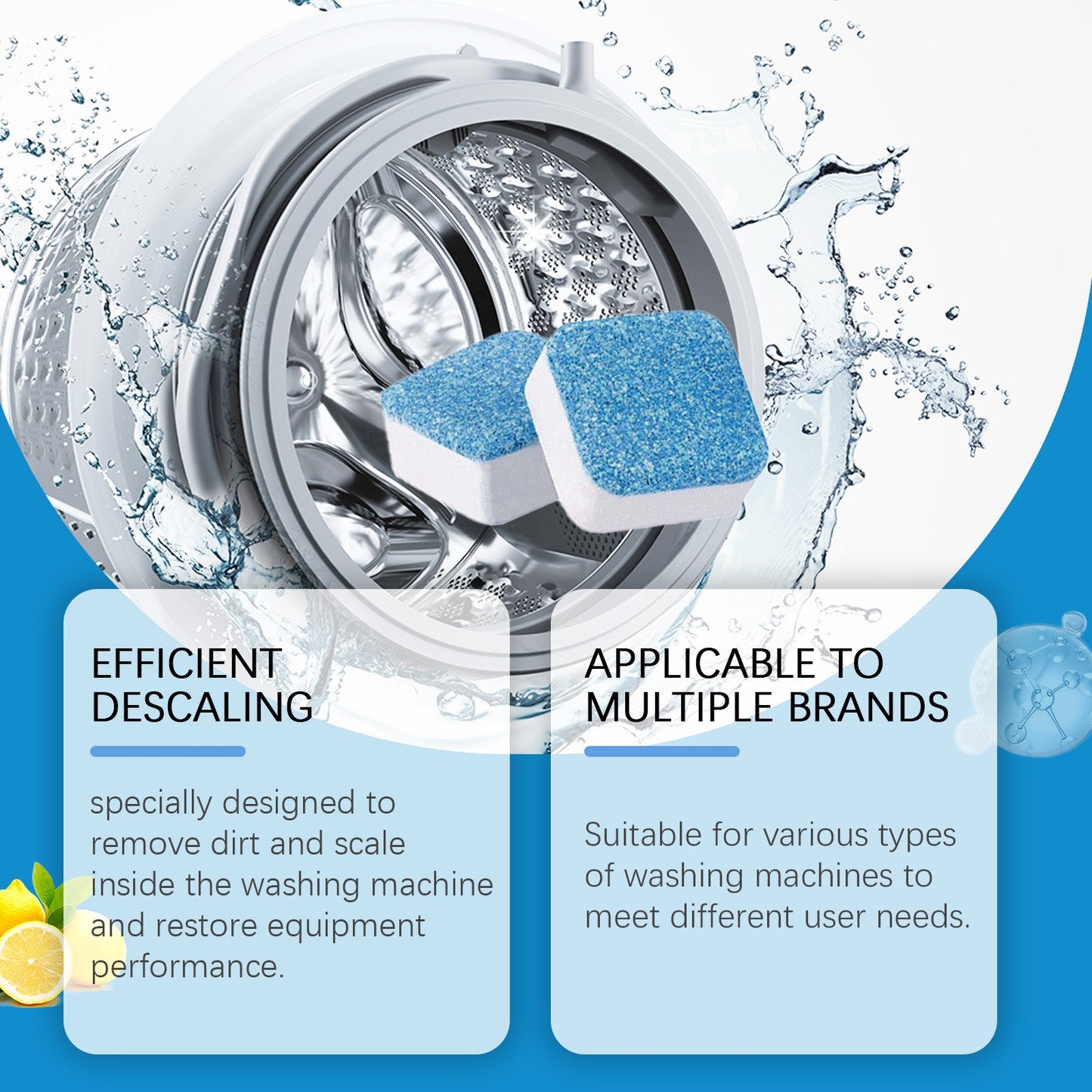 Jakehoe Washing machine descaling cleaning tablets Household drum washing machine cleaning tablets for removing odors and dirt