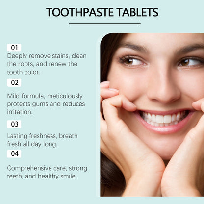 Oralhoe Solid toothpaste tablets Deep teeth cleaning, oral care, yellow stain removal, portable toothpaste tablets