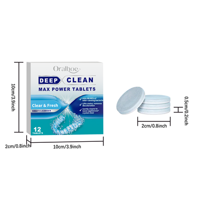 Oralhoe Dental aligner cleaning effervescent tablets Dental aligner odor-removing gentle stain-removing cleaning tablets