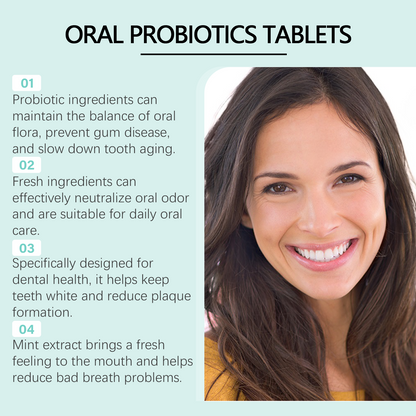 Oralhoe Mouthwash tablets Cleans teeth, removes stains, eliminates bad breath, freshens breath, portable solid toothpaste tablets