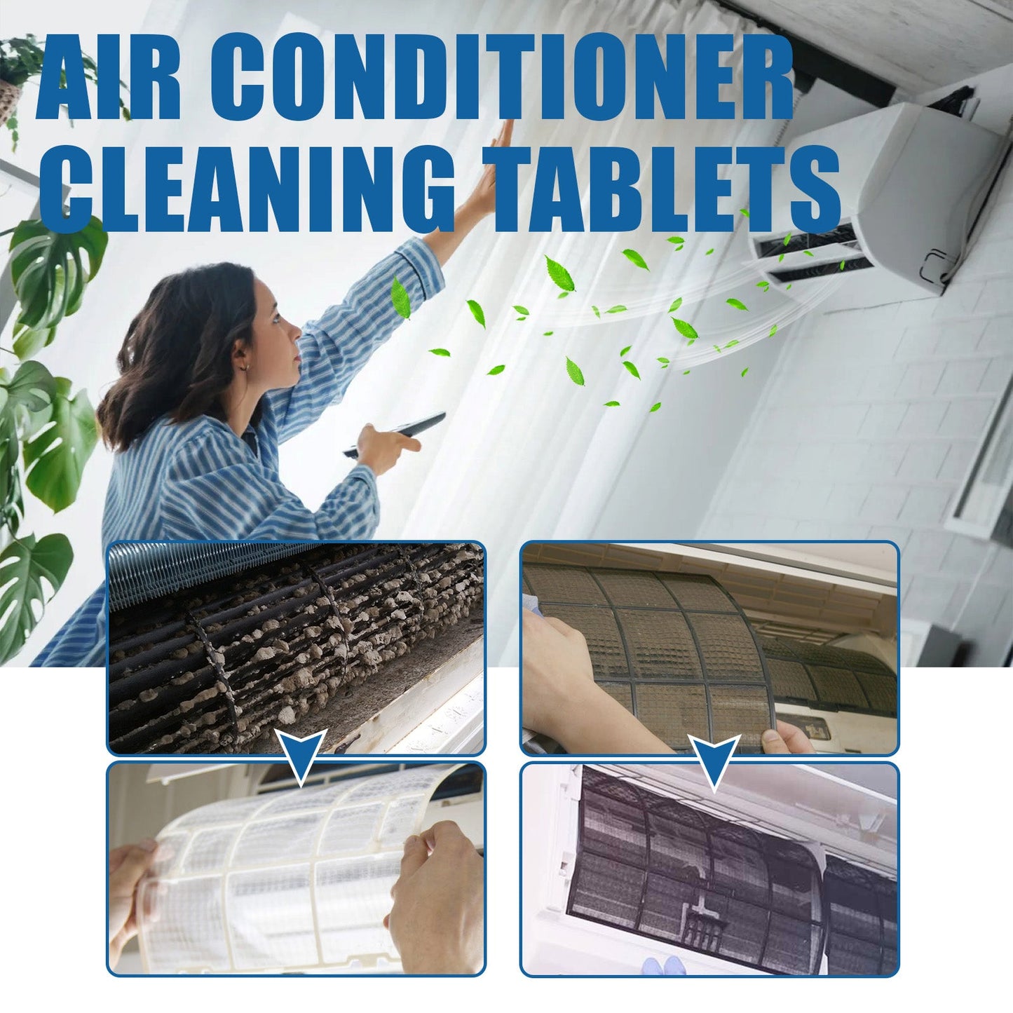 Jakehoe Air conditioner cleaning tablets 家用空调内机专用挂机去异味除垢空调清洁片