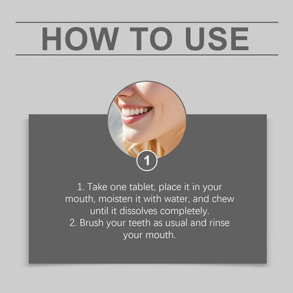 Oralhoe Mint Fresh Mouthwash Tablets Gentle teeth cleaning, fresh breath, portable mouthwash tablets for on-the-go use