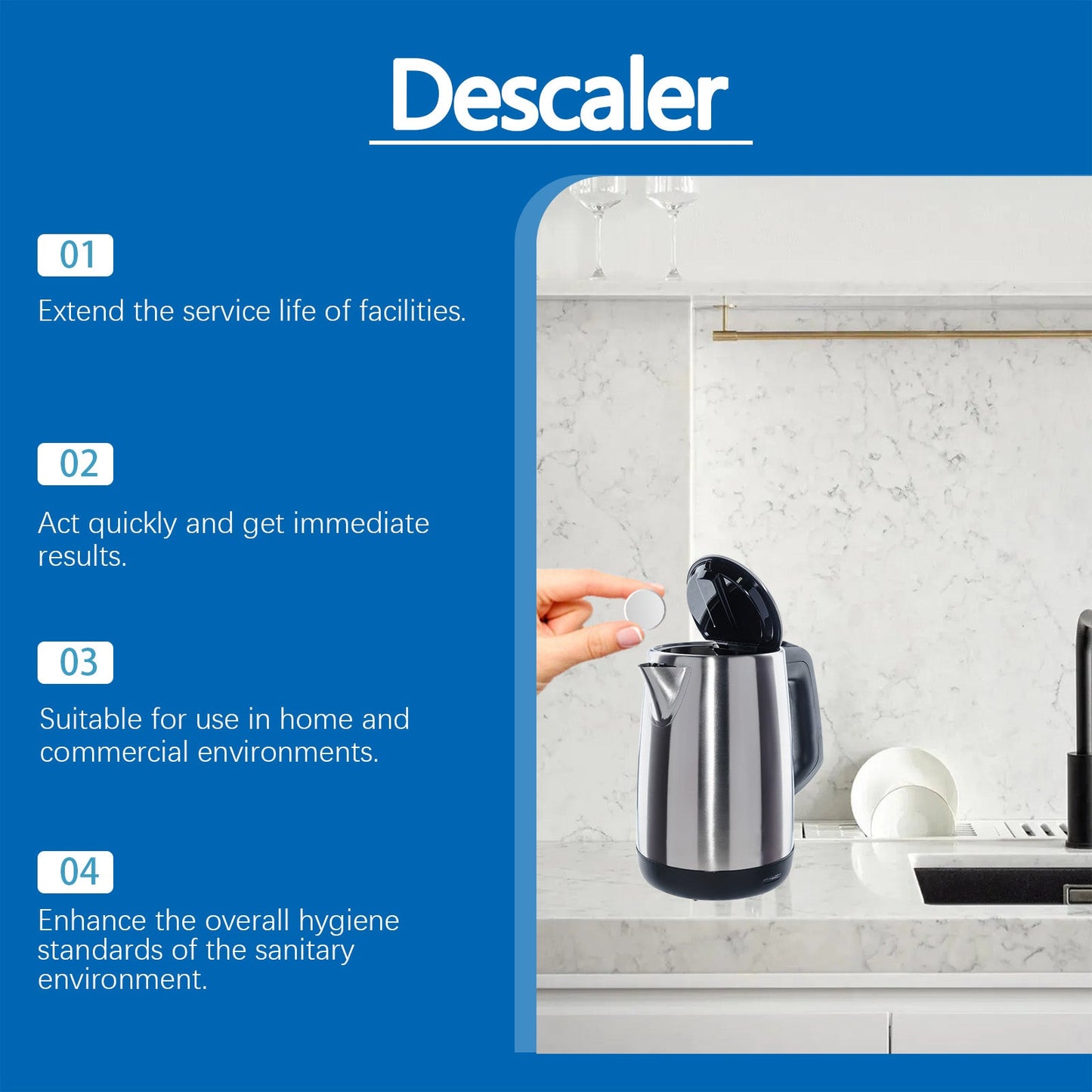 Jaysuing Descaling cleaning tablets Effective stain removal suitable for continuous use in home environment cleaning tablets