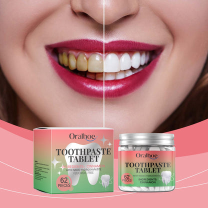 Oralhoe Cinnamon toothpaste tablets Gentle cleaning of dental stains, oral hygiene care, dental care toothpaste tablets