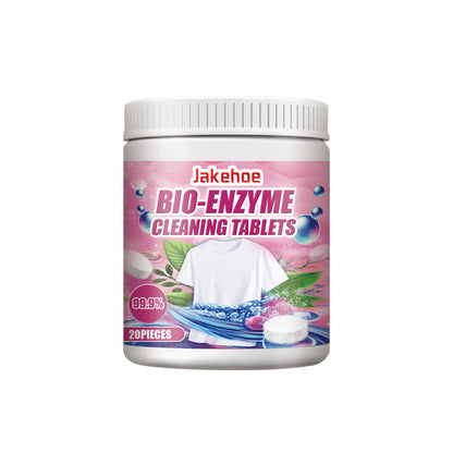 Jakehoe Clothing Stain Removal Effervescent Tablets Biological Enzyme Explosive Salt Laundry Cleaning and Stain Removal Effervescent Tablets