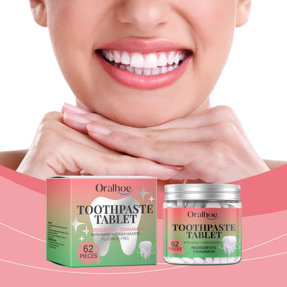 Oralhoe Cinnamon toothpaste tablets Gentle cleaning of dental stains, oral hygiene care, dental care toothpaste tablets