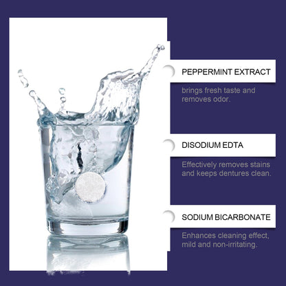 Oralhoe Mouthguard cleaning tablets Care for dentures and braces, oral cleaning, stain removal, cleaning tablets, care