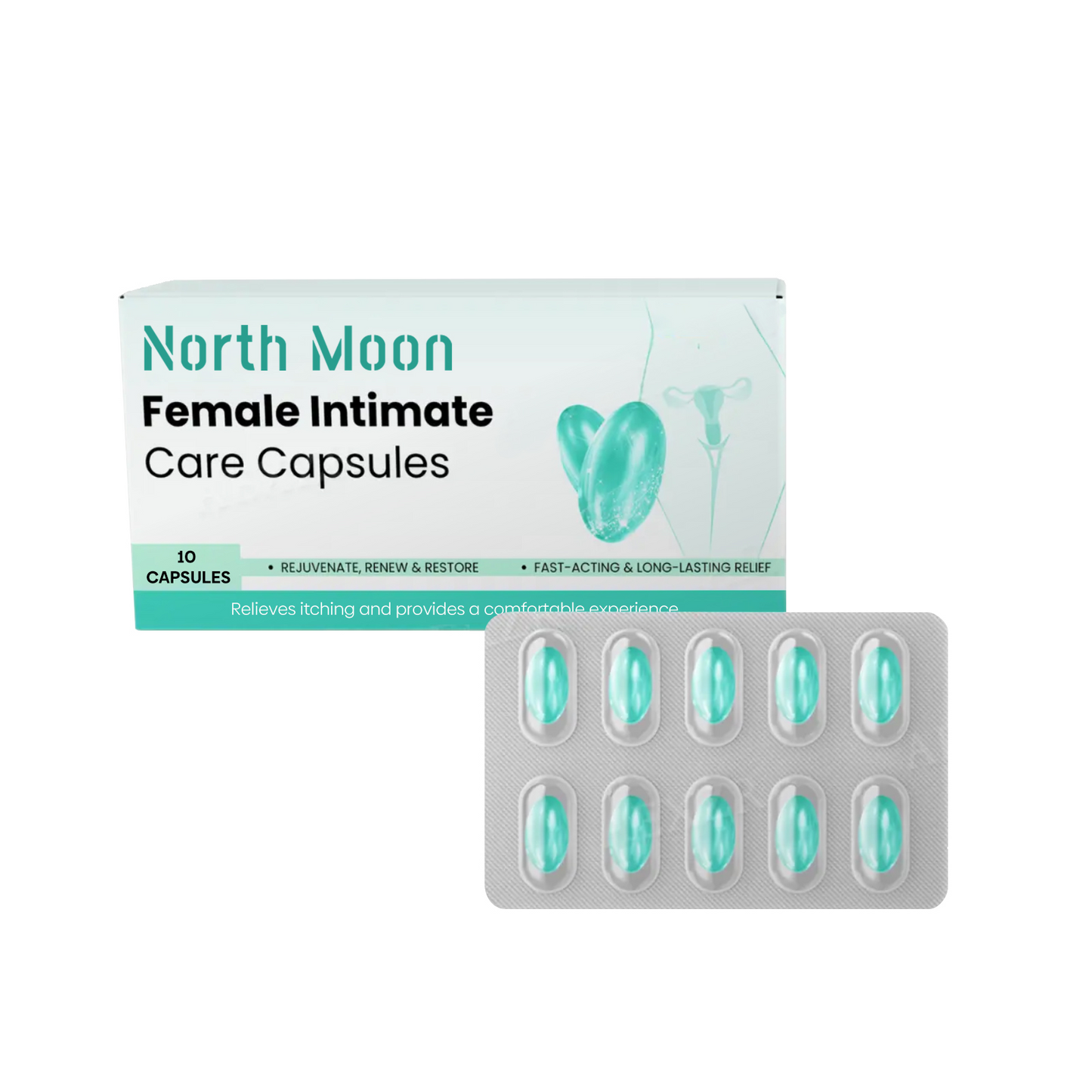 North Moon Women's Body Care Capsules Gentle formula for refreshing odor removal and body balance care