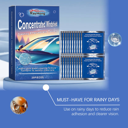 Rayhong Windshield washer tablets Car window rainproof, waterproof, stain-removing, daily maintenance effervescent tablets