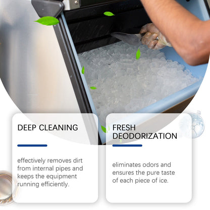 Jakehoe Ice Maker Cleaning Tablets Household Mild Cleaning, Descaling, Deodorizing, and Care Ice Maker Cleaning Tablets