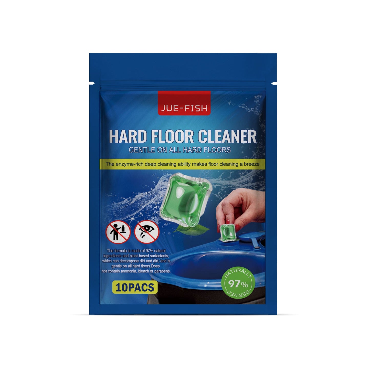 Jue-Fish Hard Floor Cleaning Beads Floor cleaner for stains, with fragrance, polishing and brightening effect, tile cleaner