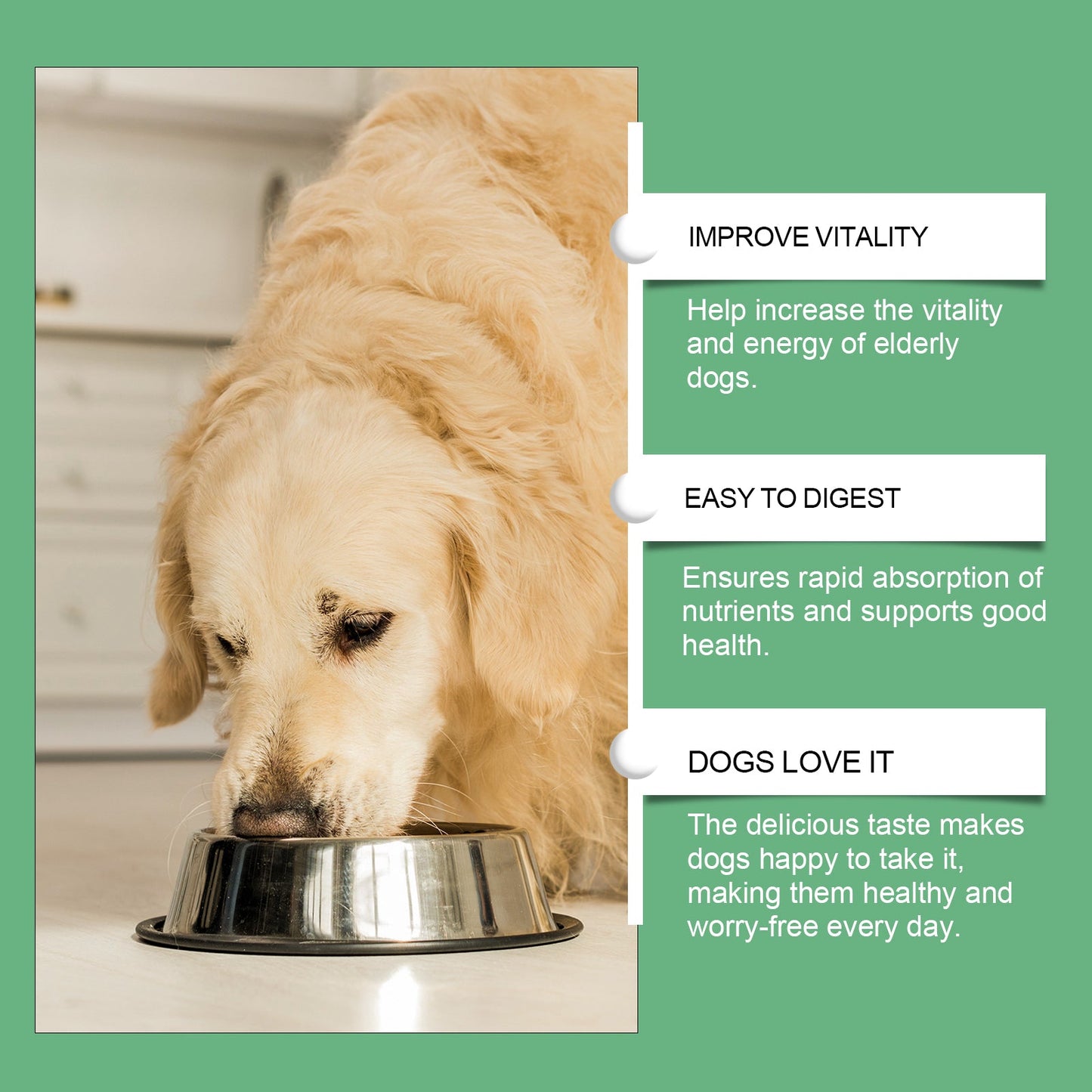 Yegbong Nutritional Vitamin Tablets for Middle-Aged and Elderly Dogs Provides comprehensive nutritional support to promote health and wellness food