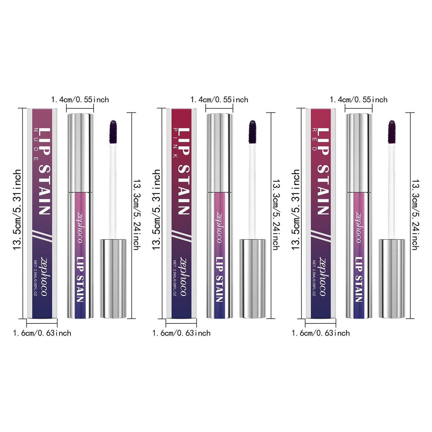 zephoco Matte Peel-Off Lip Glaze Series Nourishing lip care, hydrating and moisturizing, natural and long-lasting color makeup