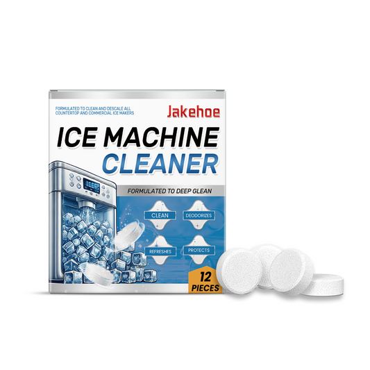 Jakehoe Ice Maker Cleaning Tablets Household Mild Cleaning, Descaling, Deodorizing, and Care Ice Maker Cleaning Tablets