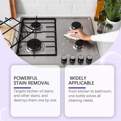 Jue Fish Multi-purpose stain remover and cleaner Easy-to-use multi-purpose cleaner for cleaning grease and stains on kitchen stoves and utensils
