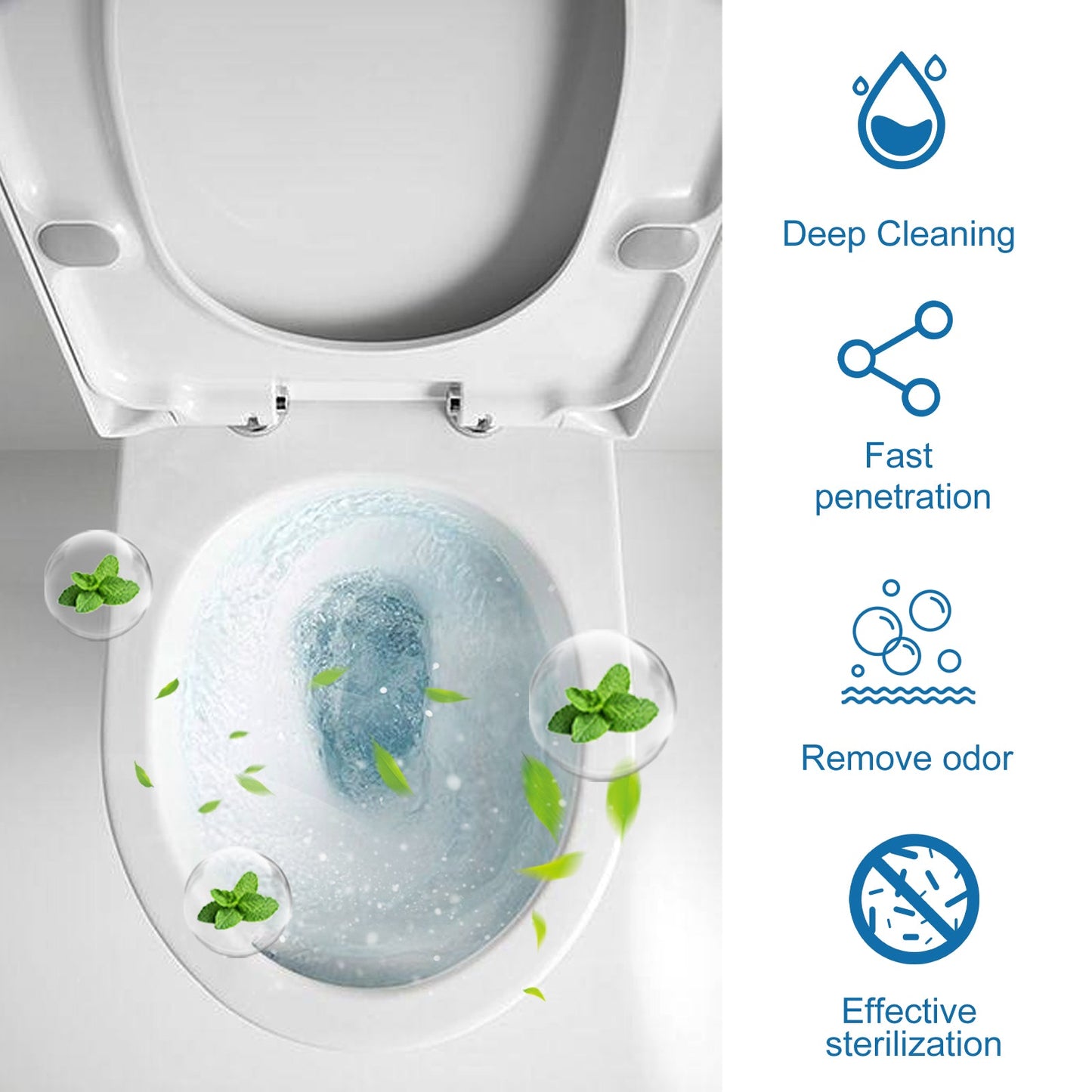 Jakehoe Toilet cleaning tablets Multi-effect stain remover, descaler, urine stain remover, toilet cleaner, deodorizer, odor eliminator, fresh scent