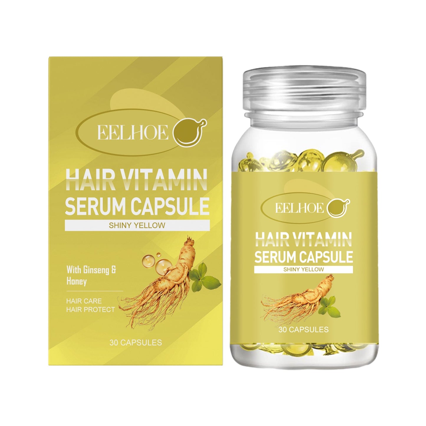 EELHOE Hair Oil Capsules Scalp care to improve dryness and frizz, smooth hair care oil, gentle and moisturizing