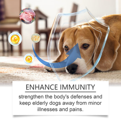 Yegbong Trace element tablets for elderly dogs Nerve-stimulating calcium supplement for overall health and care for elderly dogs