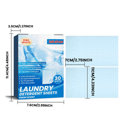 Jakehoe Laundry tablets Gently cleans oil stains and dirt from clothes, softens, protects color, and leaves a long-lasting fragrance - laundry sheets
