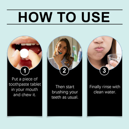 Oralhoe Solid toothpaste tablets Deep teeth cleaning, oral care, yellow stain removal, portable toothpaste tablets