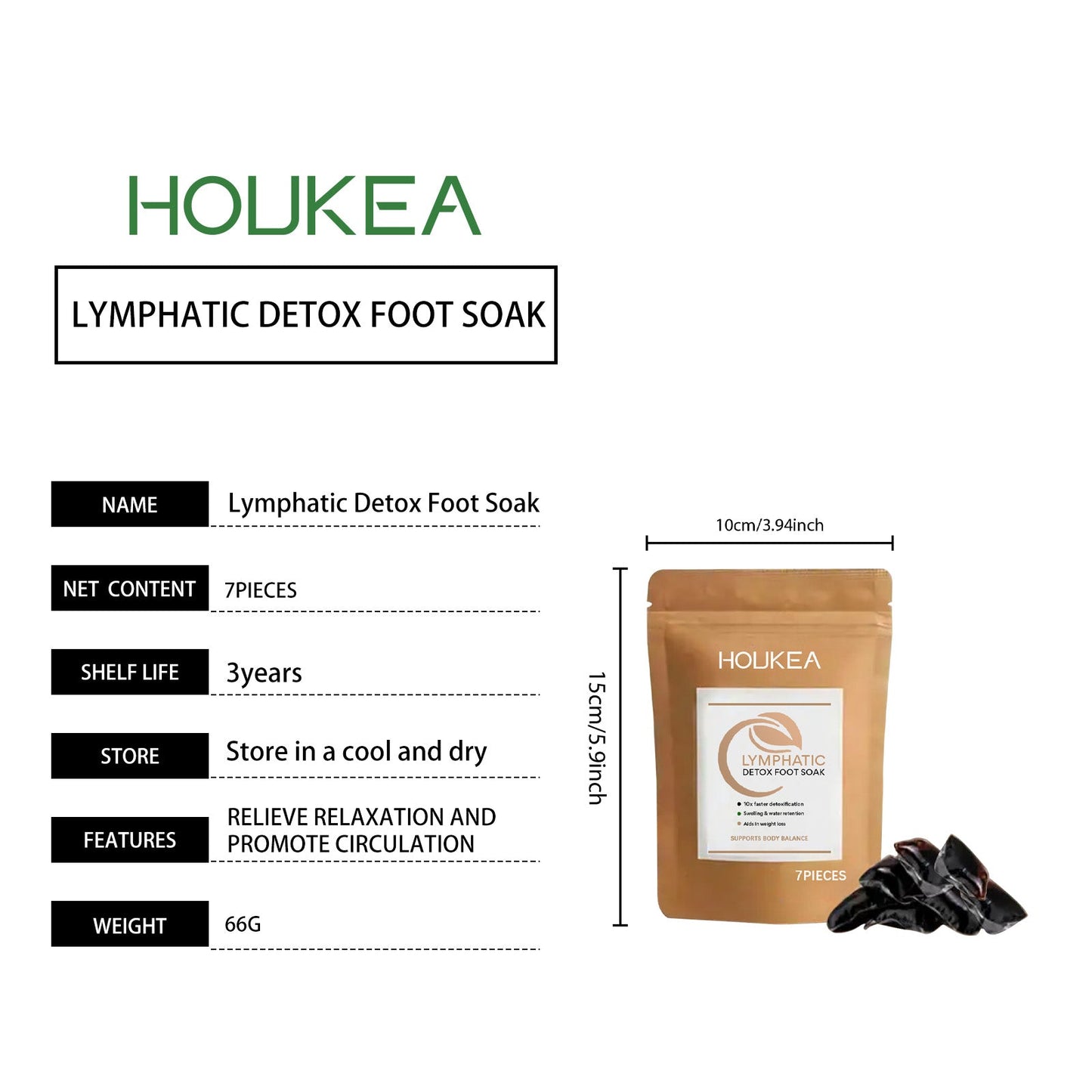 Houkea  Foot bath beads Gently cleanses foot skin, relieves dryness, and provides comfort with herbal foot soak beads