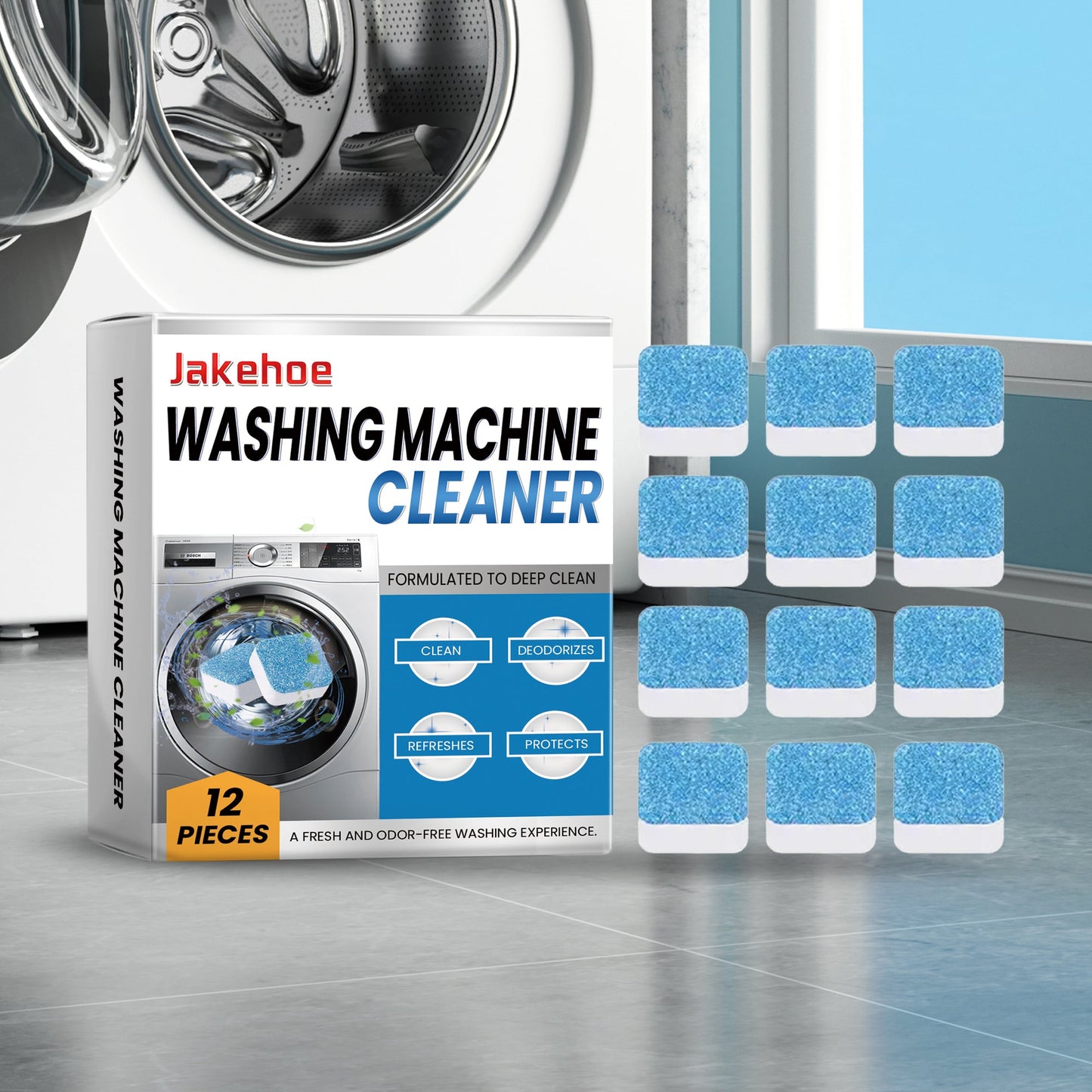 Jakehoe Washing machine descaling cleaning tablets Household drum washing machine cleaning tablets for removing odors and dirt