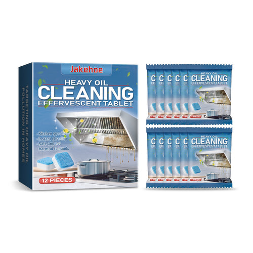 Jakehoe Kitchen cleaning effervescent tablets（Boxed） Multi-purpose cleaning tablets for kitchen grease and range hood cleaning