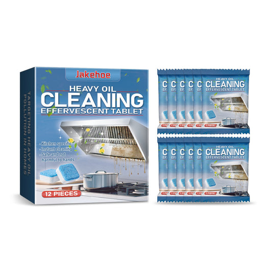 Jakehoe Kitchen cleaning effervescent tablets（Boxed） Multi-purpose cleaning tablets for kitchen grease and range hood cleaning
