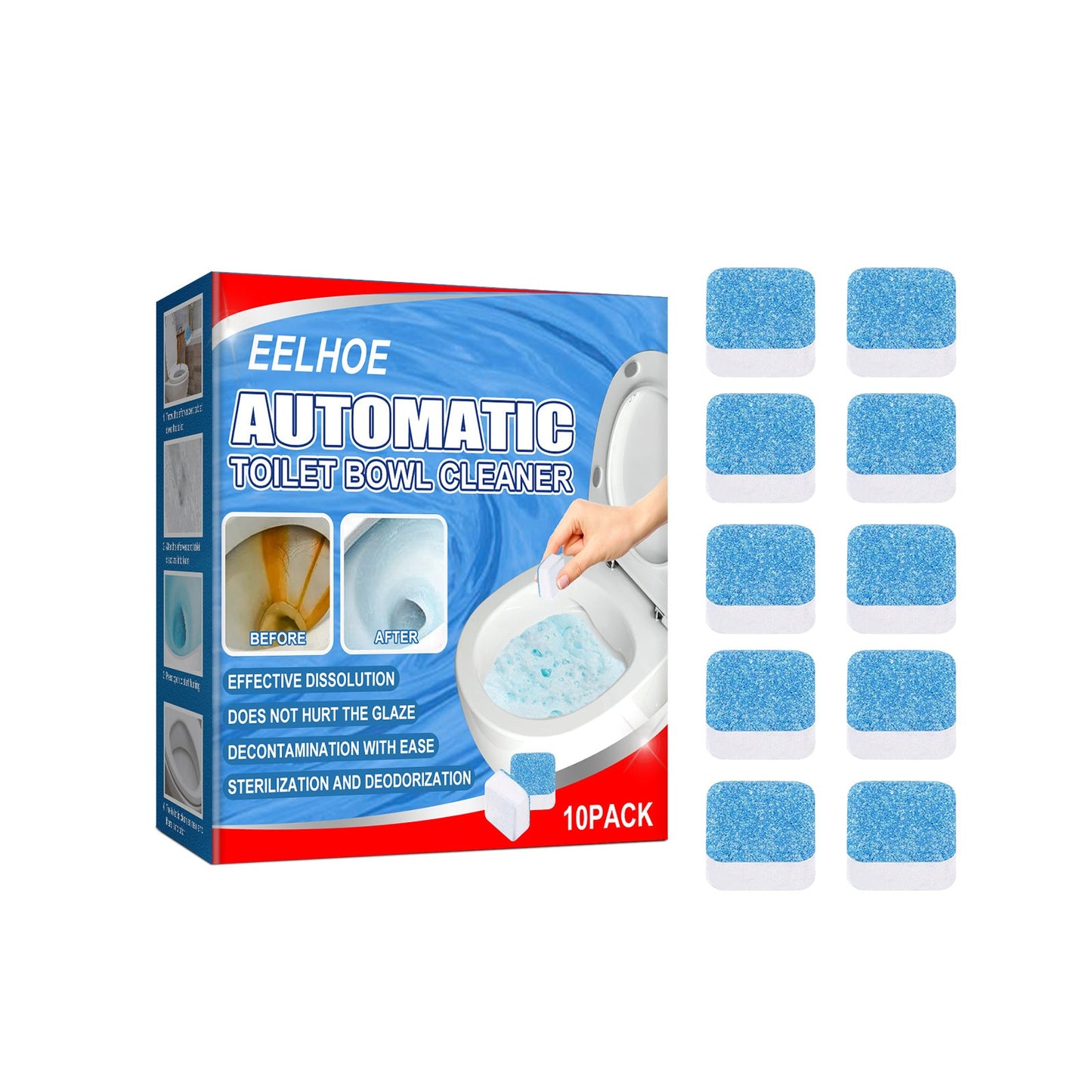 EELHOE Toilet cleaning tablets Toilet cleaning tablets for deodorizing, removing scale and urine stains, and fresh-smelling sink stain remover