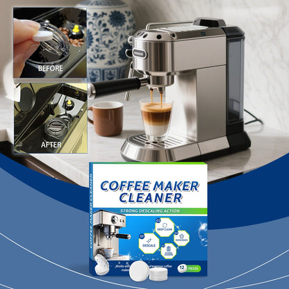AMZ Coffee machine cleaning tablets Daily gentle cleaning of stains and scale, portable universal coffee machine cleaning and maintenance tablets