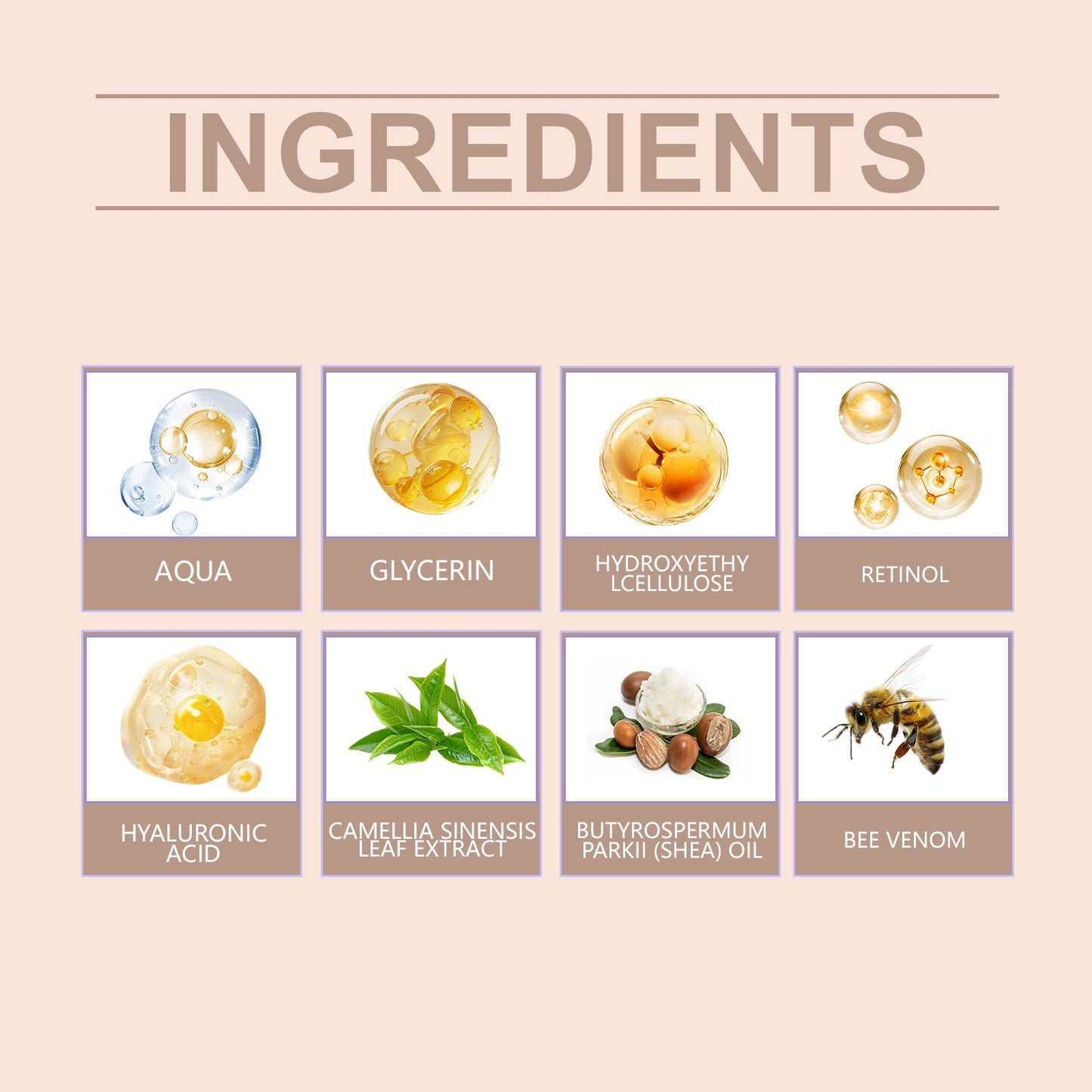 Hoygi Retinol and Bee Venom Facial Capsules Gentle moisturizing facial skin firming and skin texture improving hydrating capsules