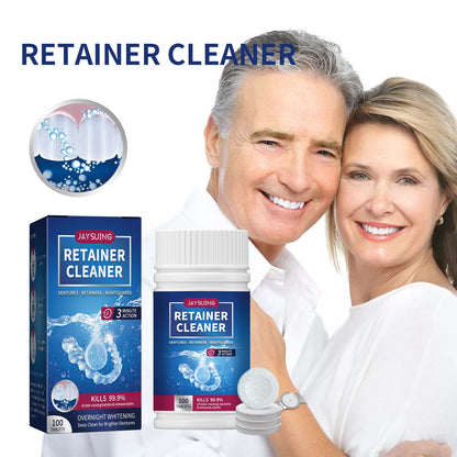 Jaysuing Denture cleaning tablets Whitening Dentures Fresh Breath Oral Care Cleaning Tablets