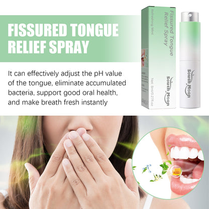 South Moon Cracked Tongue Relief Spray Relieves tongue cracks, freshens breath, and eliminates bad odor oral spray