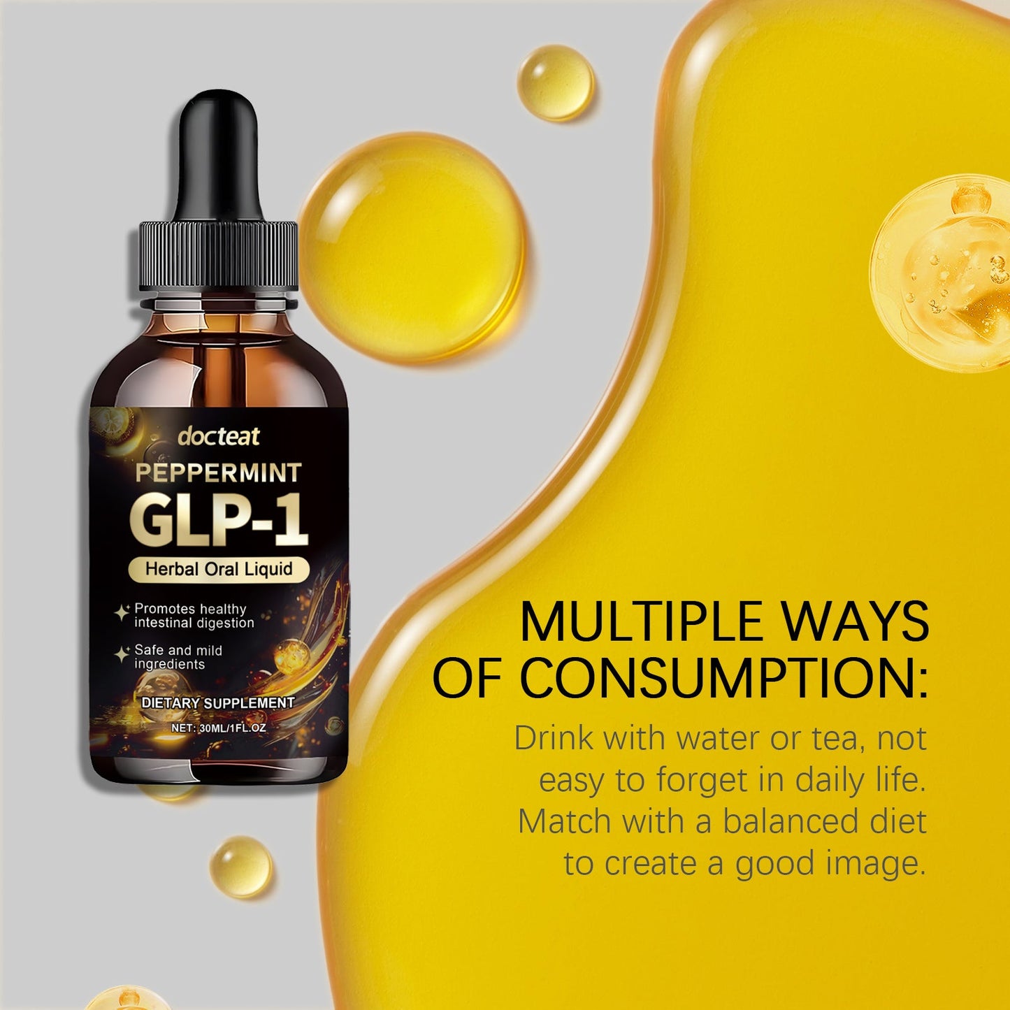 Docteat Body Care Drops Supports daily intestinal function maintenance and helps relieve discomfort