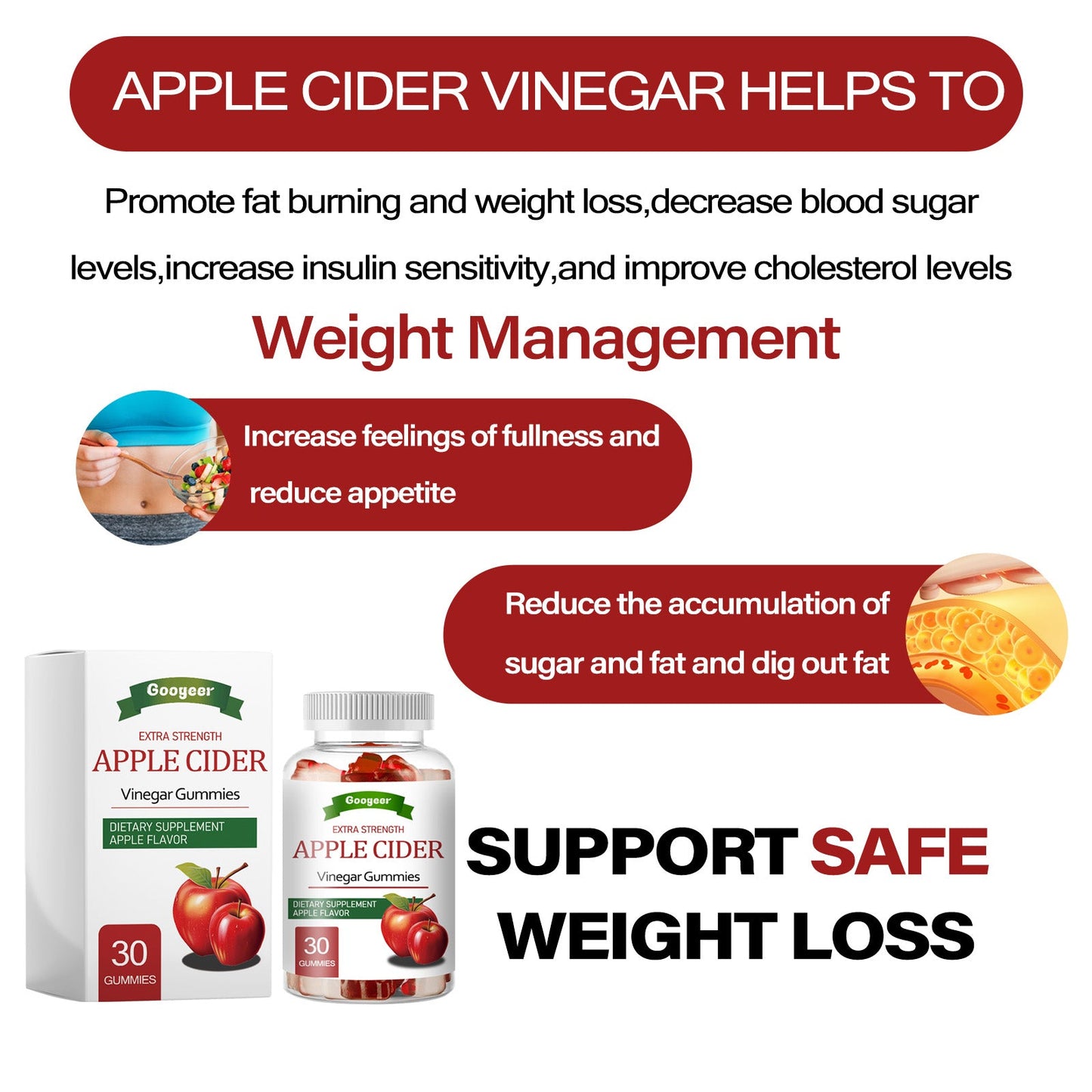 Googeer Apple Vinegar Soft Candy