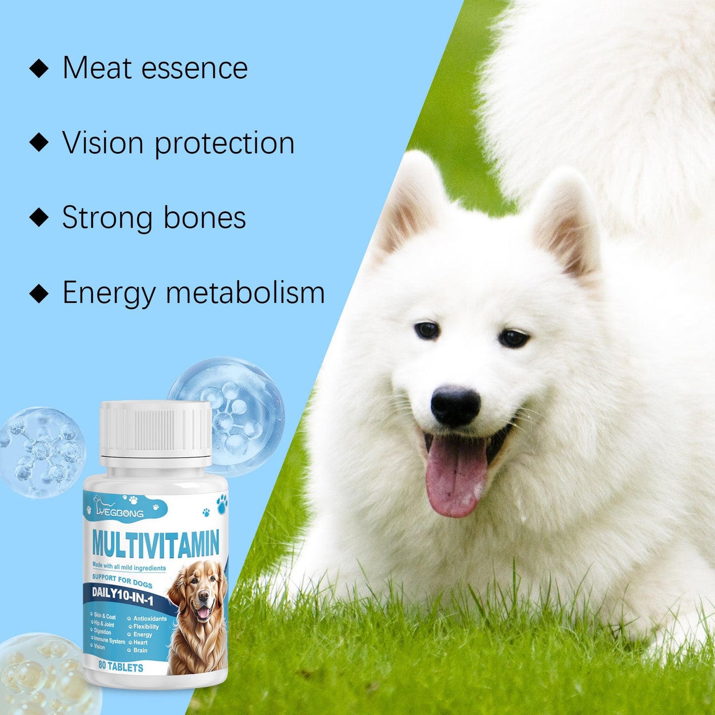 Yegbong Multivitamin tablets for dogs Special nutritional supplements for cats and dogs