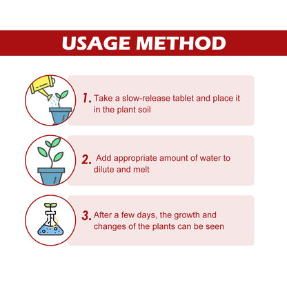 Yegbong Plant Growth Nutrient Slow-Release Tablets Universal Nutrient Tablets for Root Growth in Fruit and Vegetable Plants